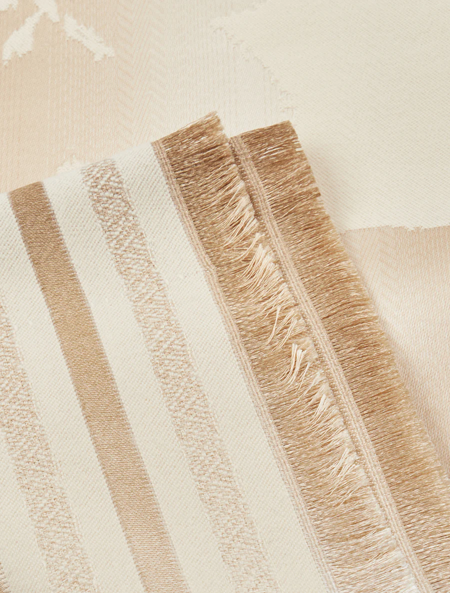 Irise sjaal met bloemenprint - Beige - Image 3