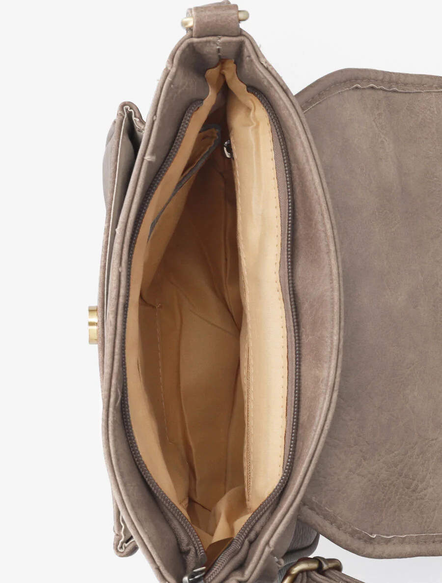 Janet schoudertas - Taupe - Image 5
