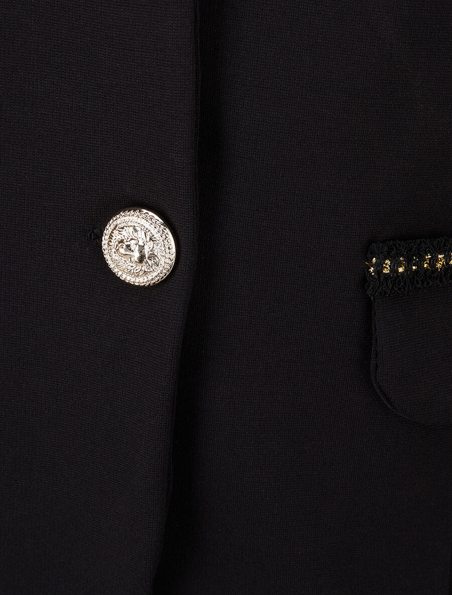 Jas met iriserende details - Zwart - Image 3