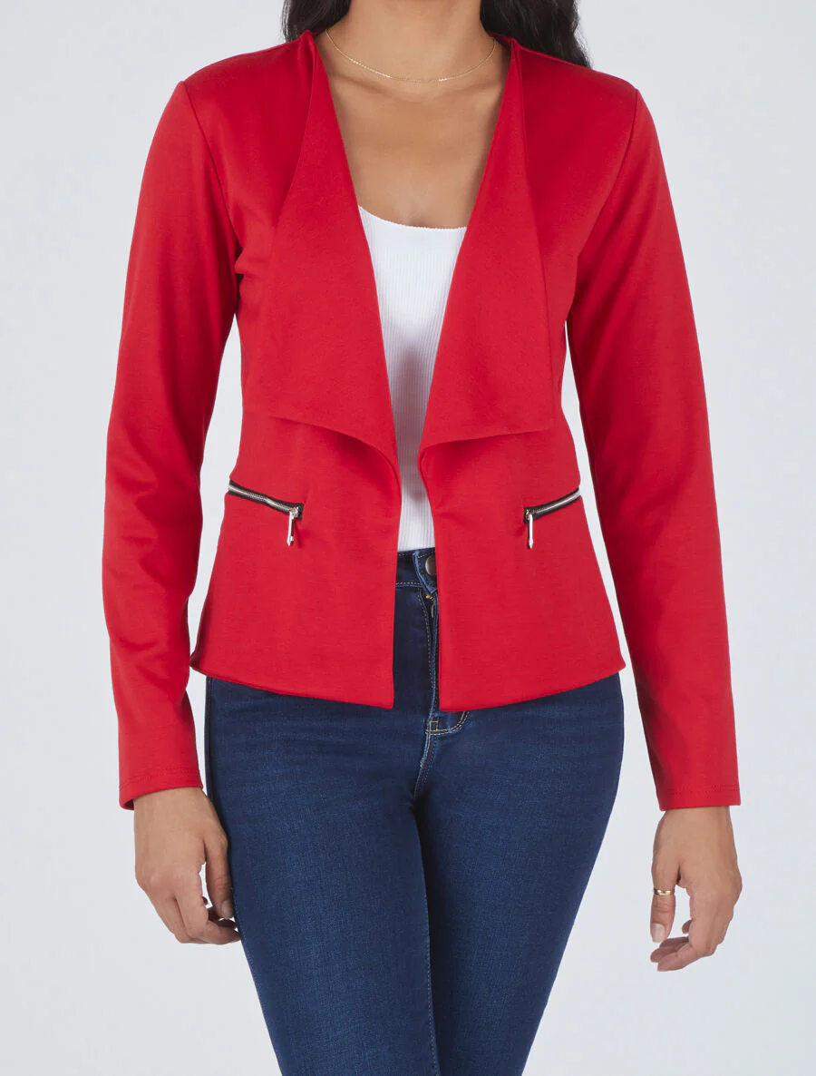 Jas met ritszakken - Rood - Image 4