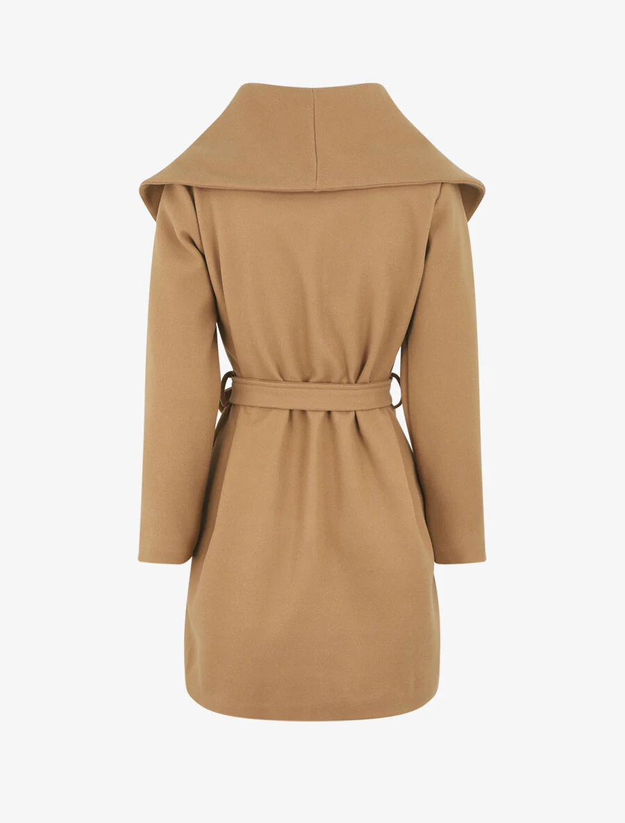 Jas met sjaalkraag - Beige - Image 2