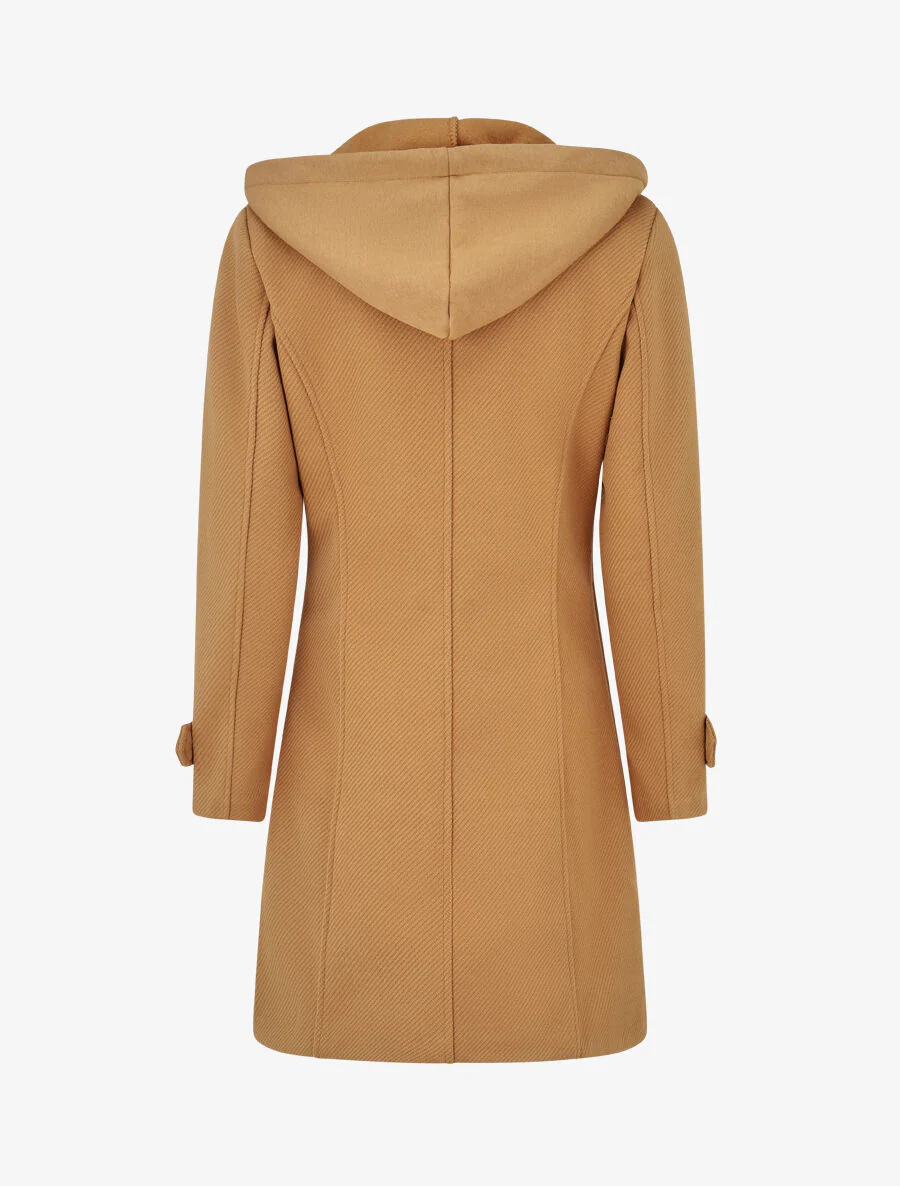 Jas met sweater-stijl inzetstuk - Kameel - Image 2