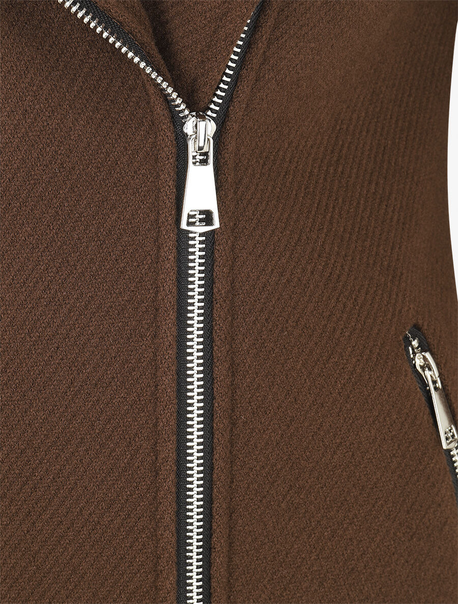 Jas met sweater-stijl inzetstuk - bruin - Image 3
