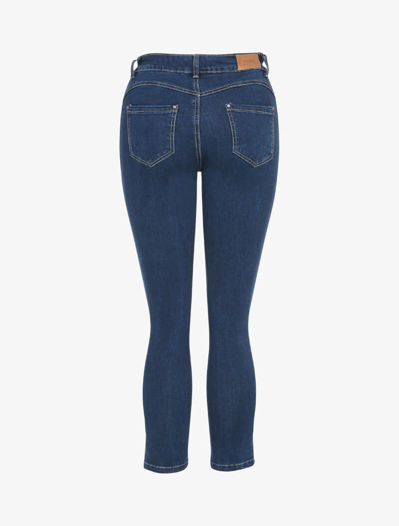Jean 7/8 met spijkerranden in sterrenstijl - Blauw denim - Image 2