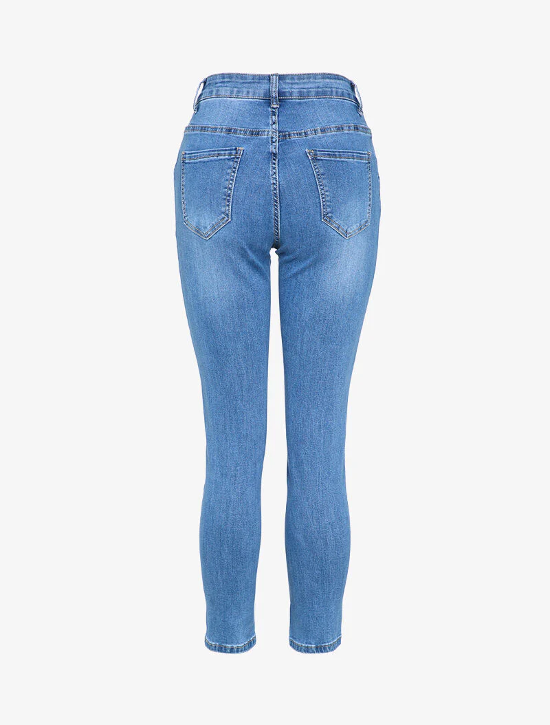 Jean boyfriend slim fit gewassen - licht denim - Image 2