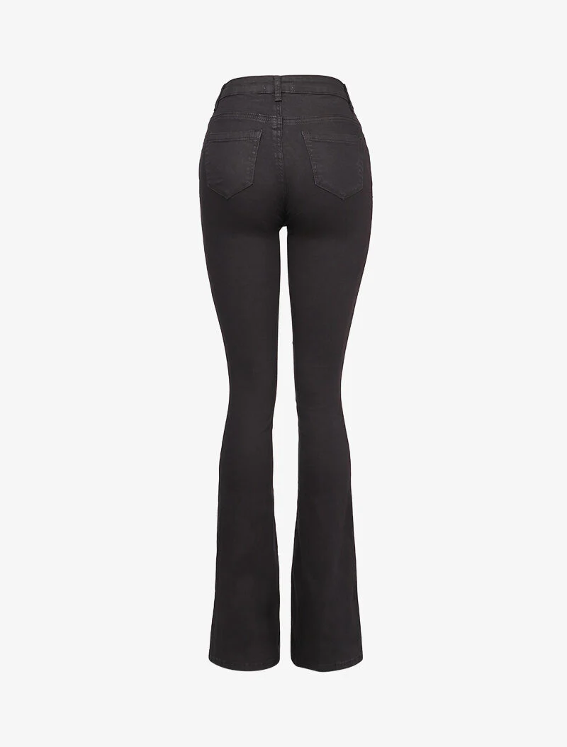 Jean flare extra lang met standaard taille - Zwart - Image 2