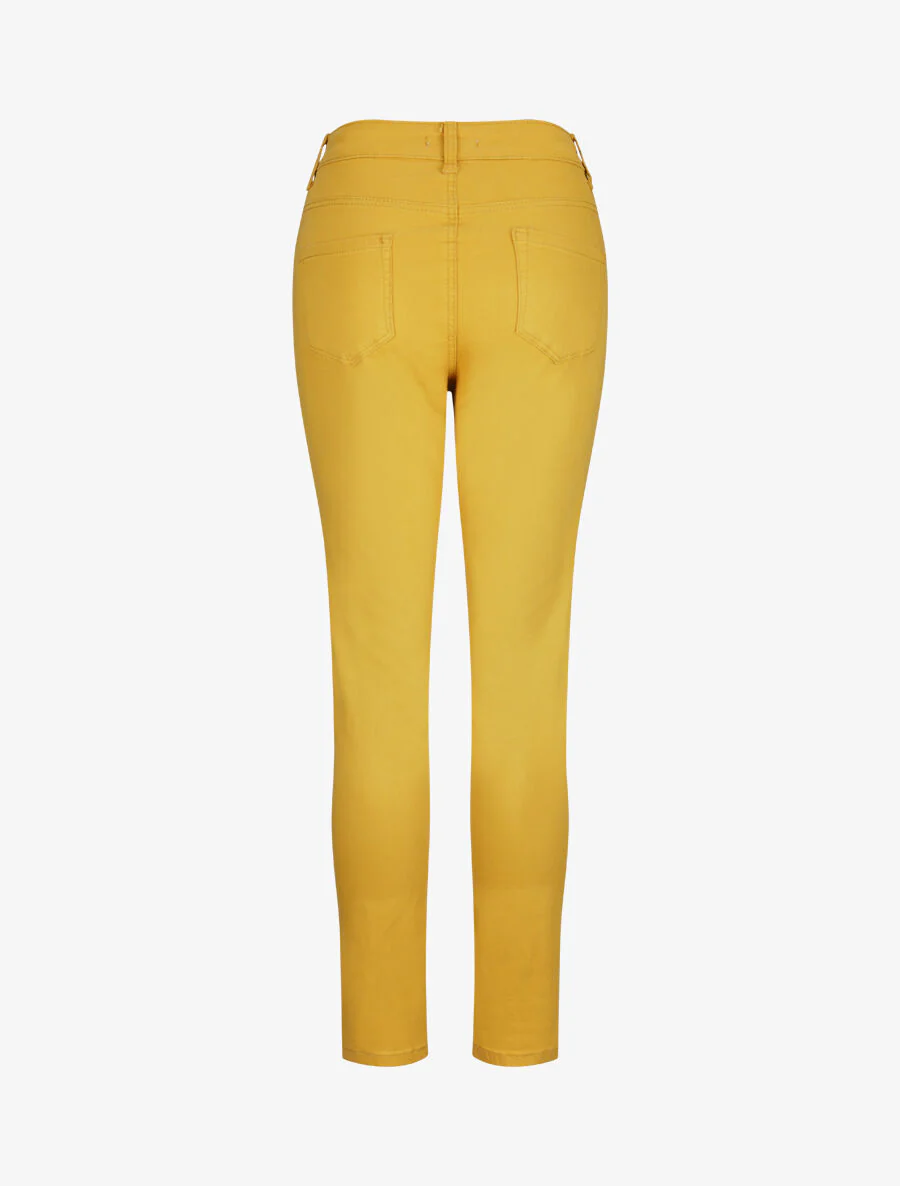 Jean hoge taille slank eenkleurig met hoge taille - Mosterdkleurig - Image 2