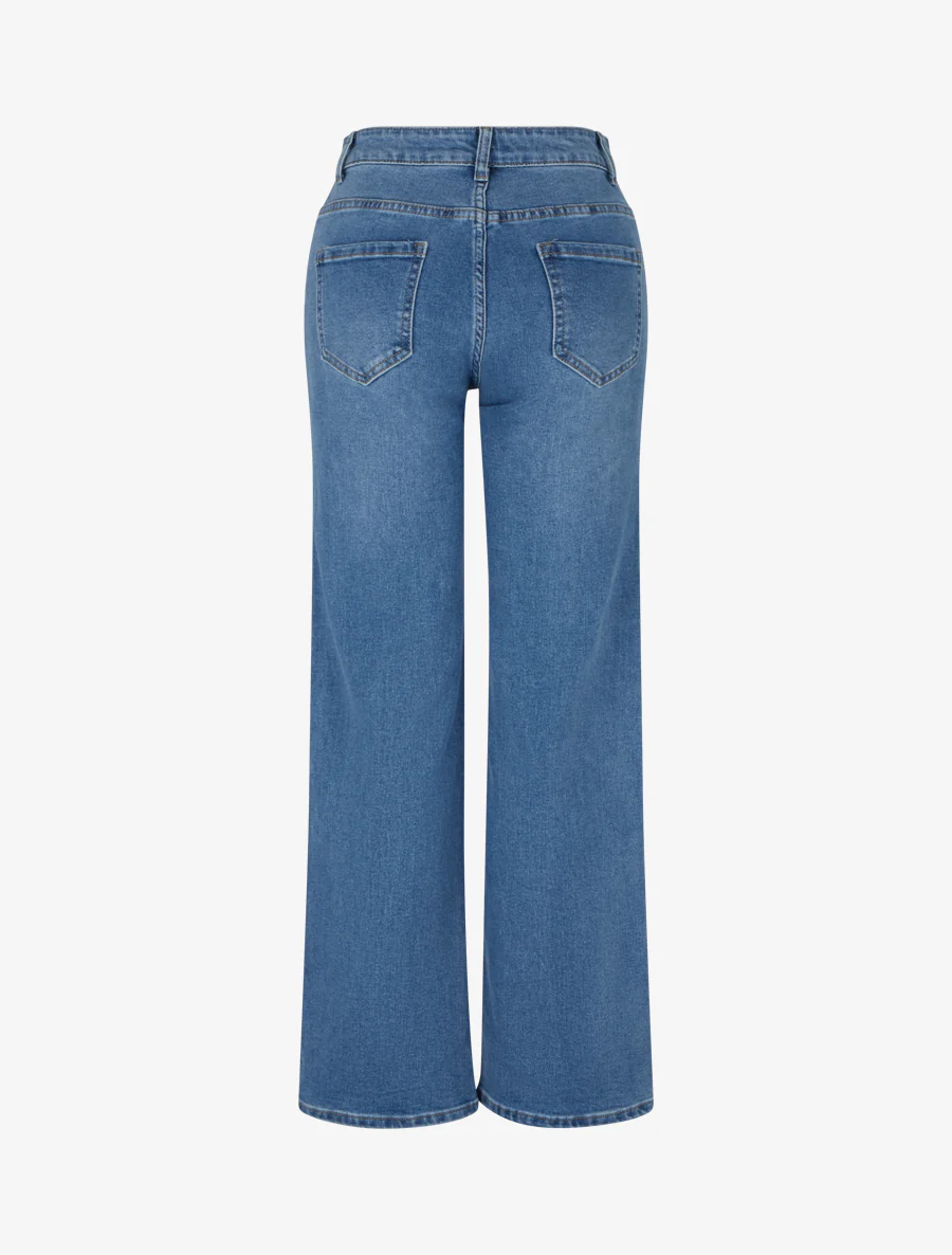 Jean klassieke rechte pijpen met wijde snit - Blauw - Image 2