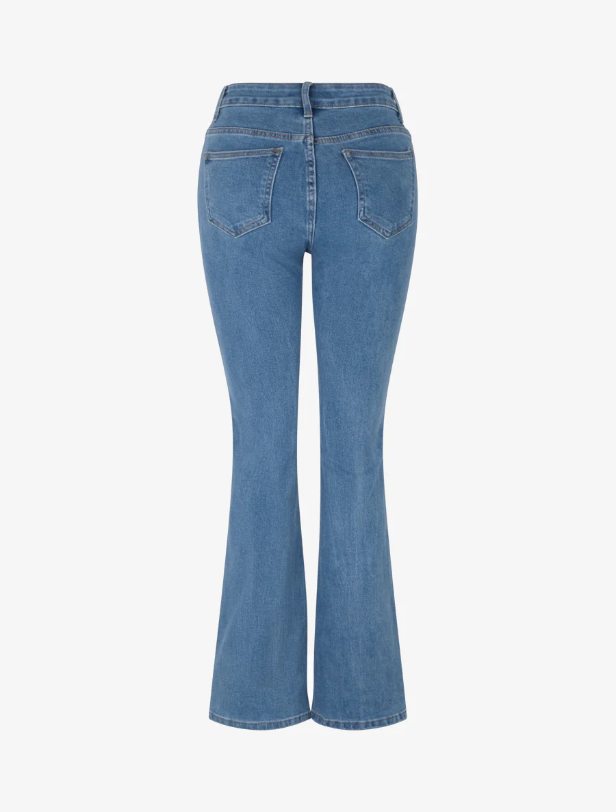 Jean met 4 zakken, flared fit - Blauw - Image 2