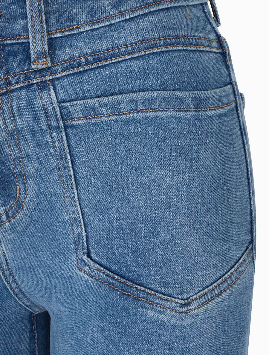 Jean met 4 zakken, flared fit - Blauw - Image 3