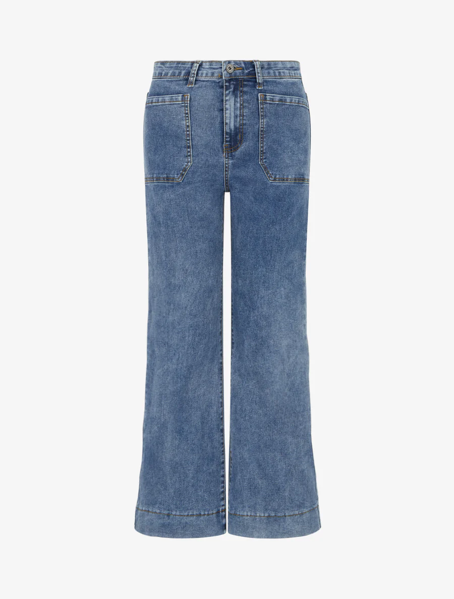 Jean met 4 zakken rechte pijp - Blauw