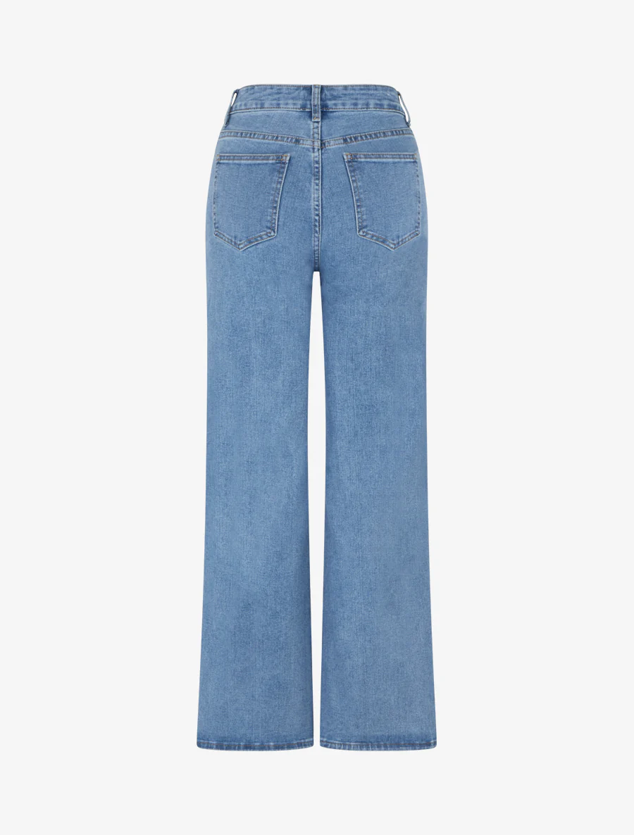 Jean met brede push-up en dubbele knoopsluiting - Lichtblauw - Image 2