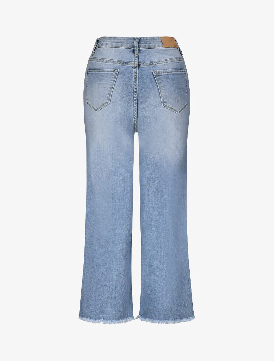 Jean met een 7/8 hoge taille en scherpe zoom - Lichtblauw - Image 2
