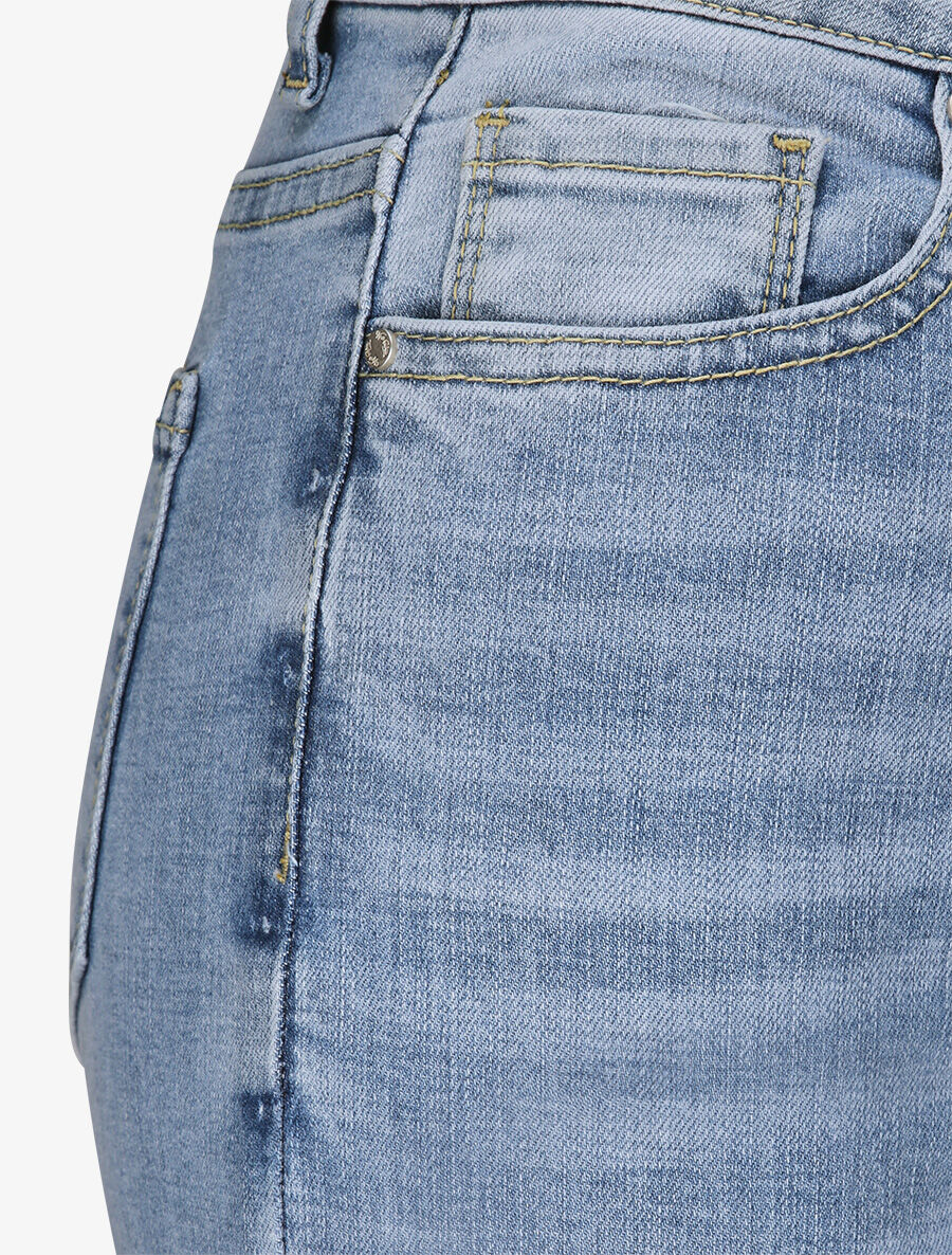 Jean met een 7/8 hoge taille en scherpe zoom - Lichtblauw - Image 3