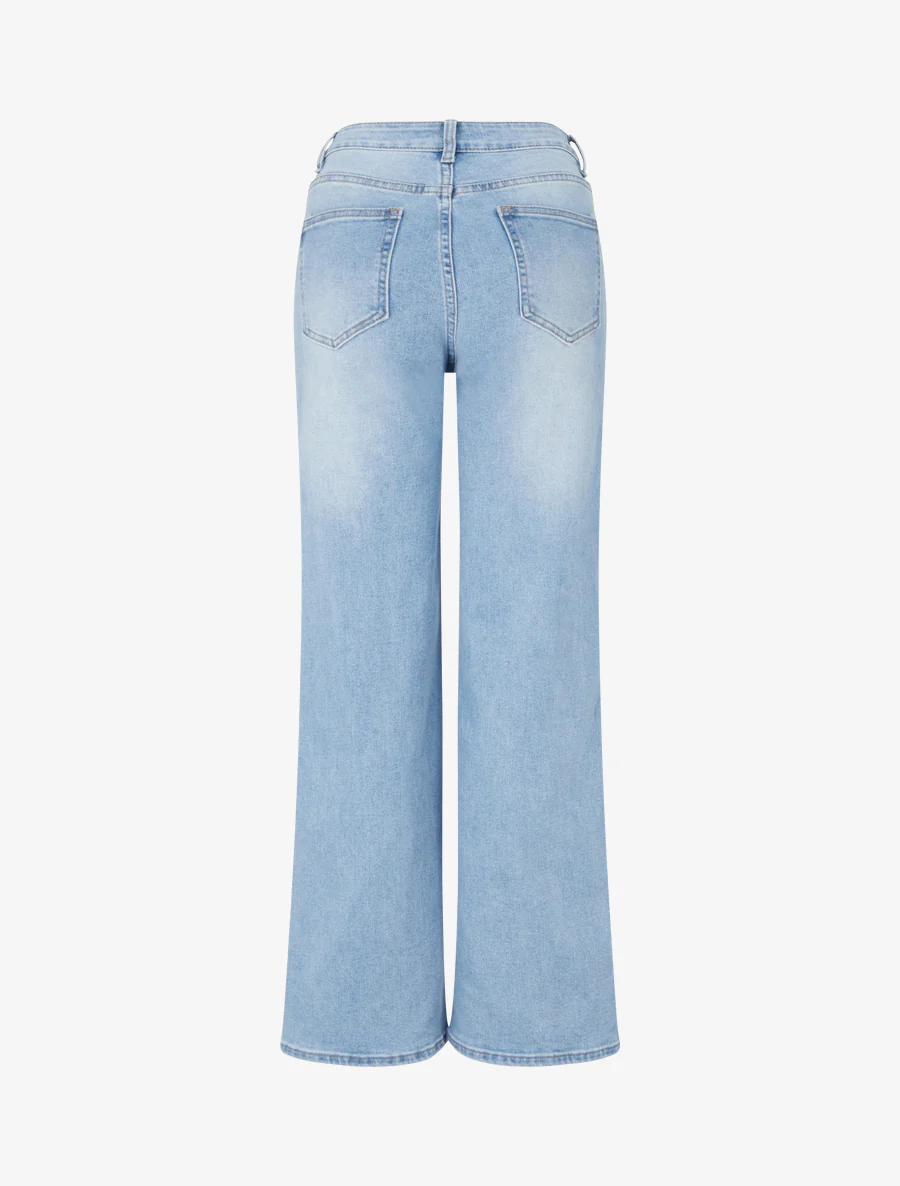 Jean met gestileerde knoopsluiting - Blauw - Image 2