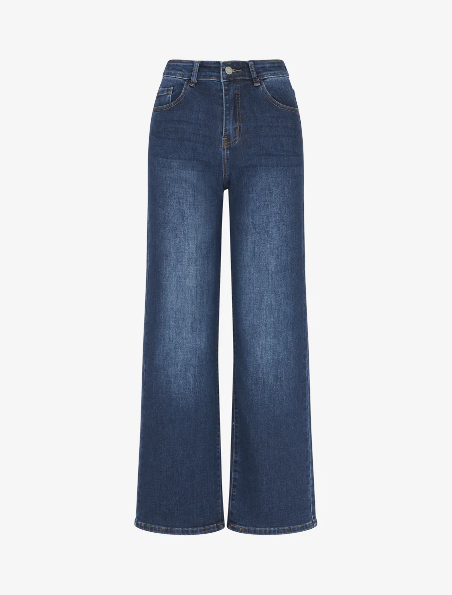 Jean met hoge taille - Blauw