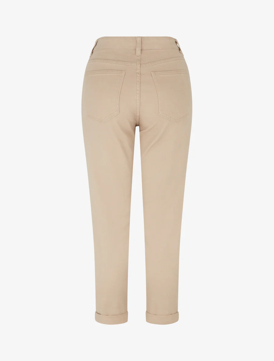 Jean met hoge taille - Beige - Image 2