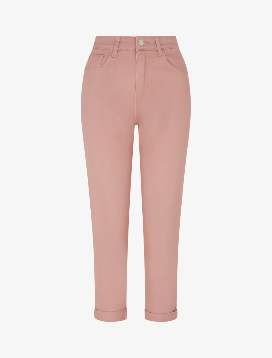 Jean met hoge taille - Oudroze