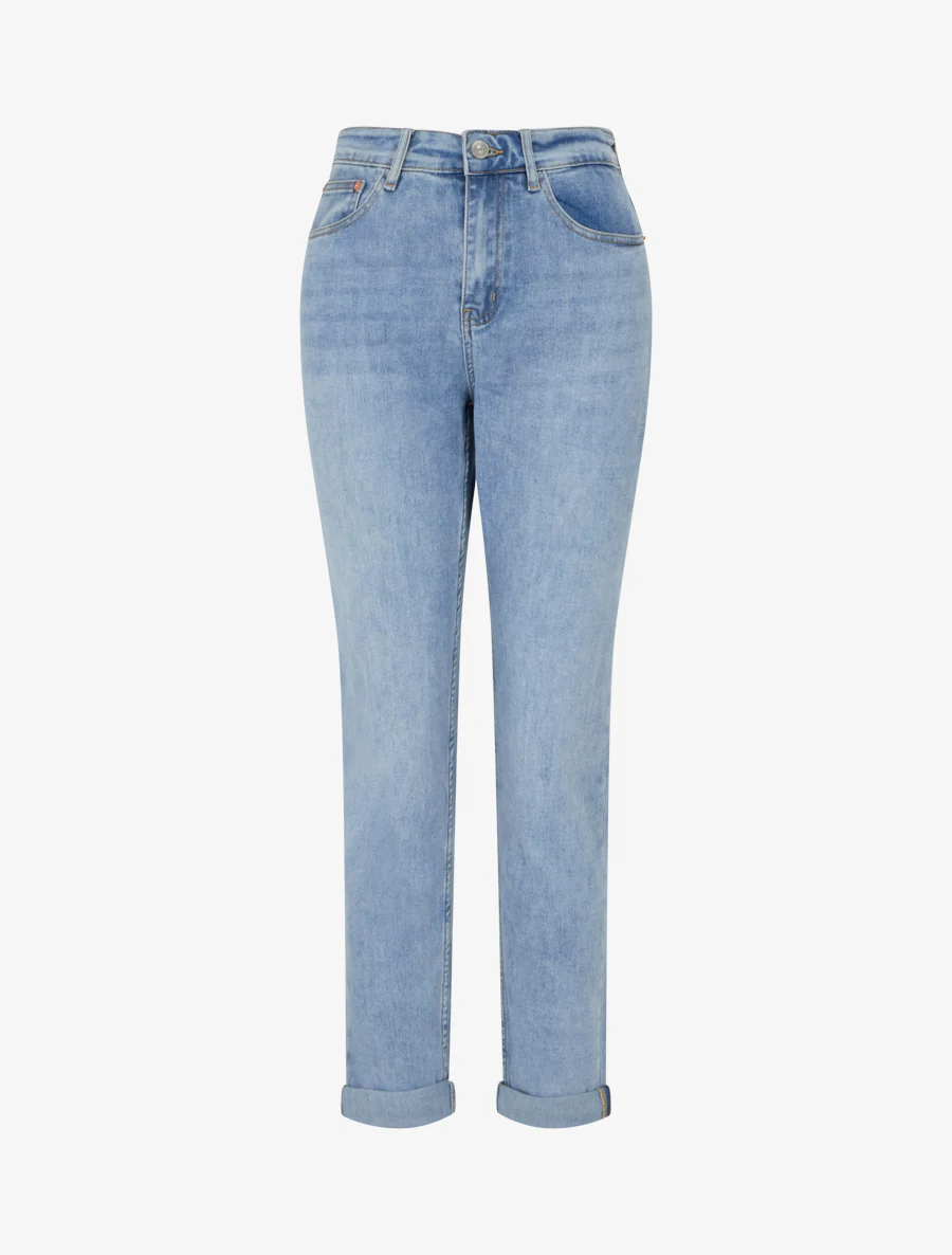 Jean met hoge taille - Lichtblauw