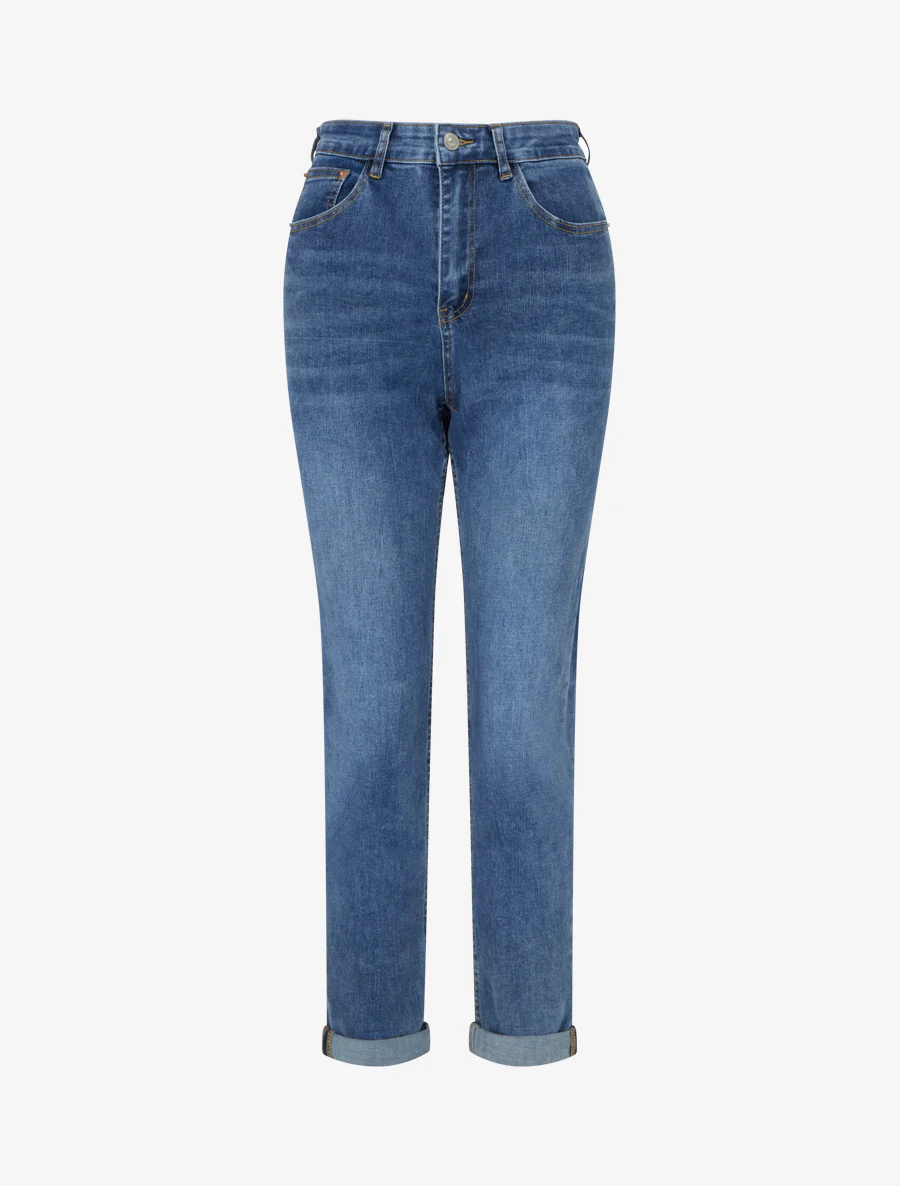 Jean met hoge taille - Blauwe denim