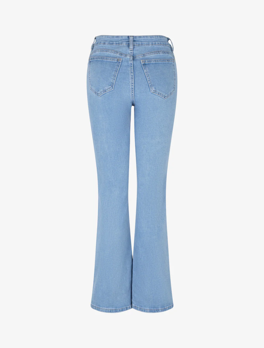 Jean met hoge taille en flared pijpen - Lichtblauw - Image 2
