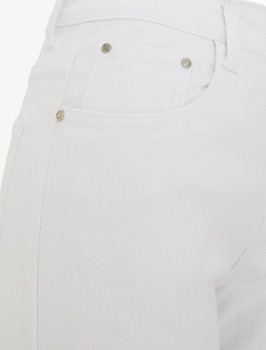Jean met hoge taille en rechte pijpen - Wit - Image 3