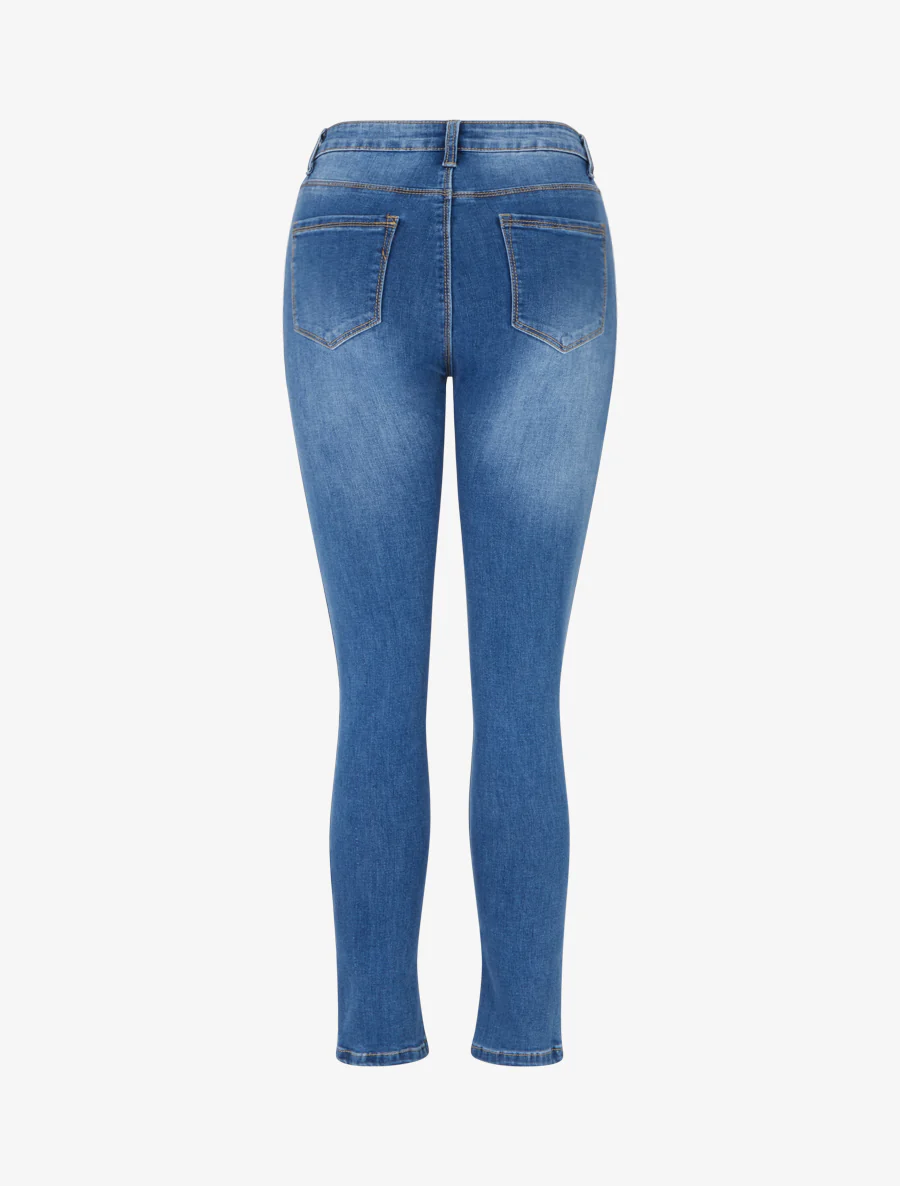 Jean met hoge taille, skinny fit - Blauw - Image 2