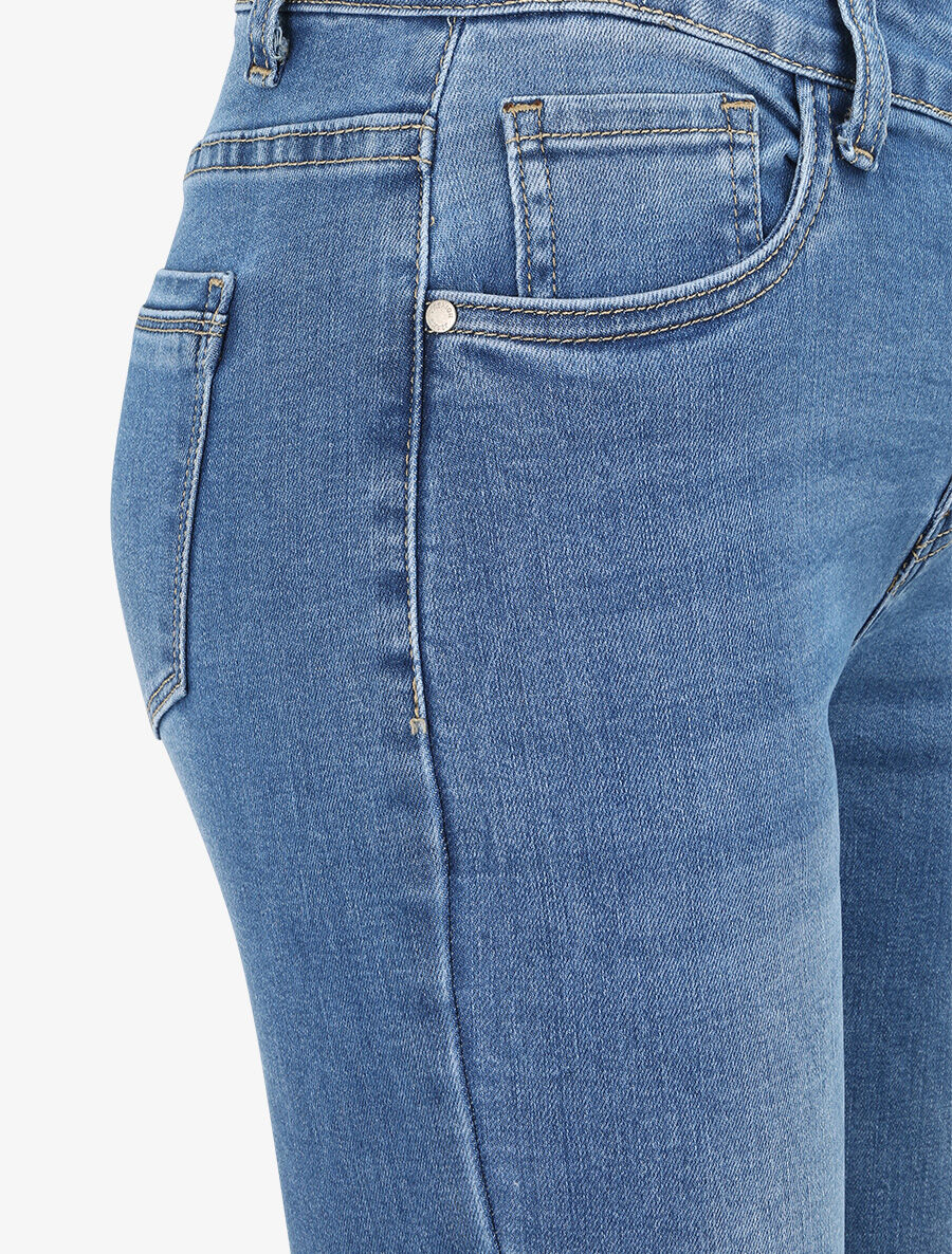 Jean met hoge taille vervaagd - Lichtblauw - Image 3