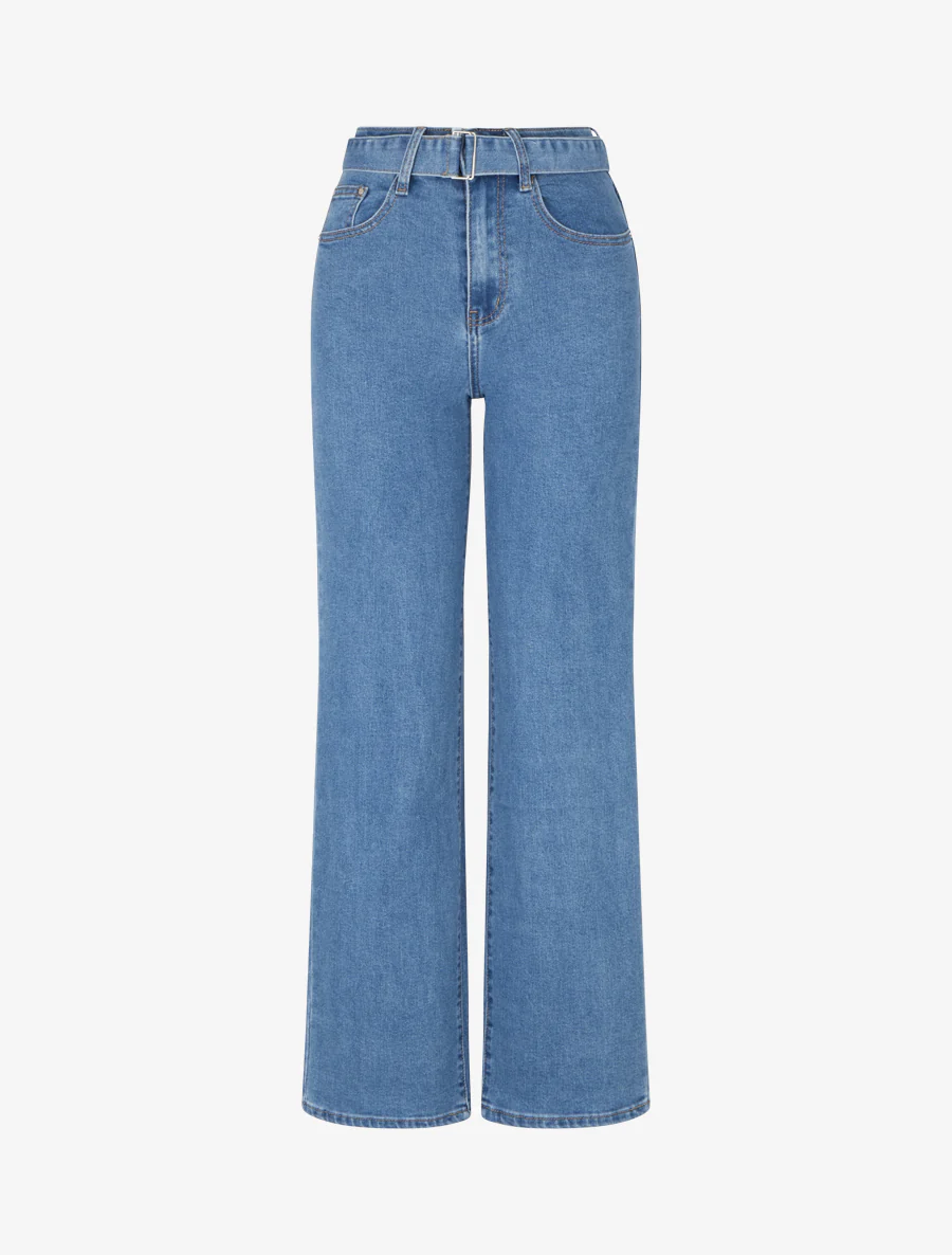 Jean met rechte snit - Blauw