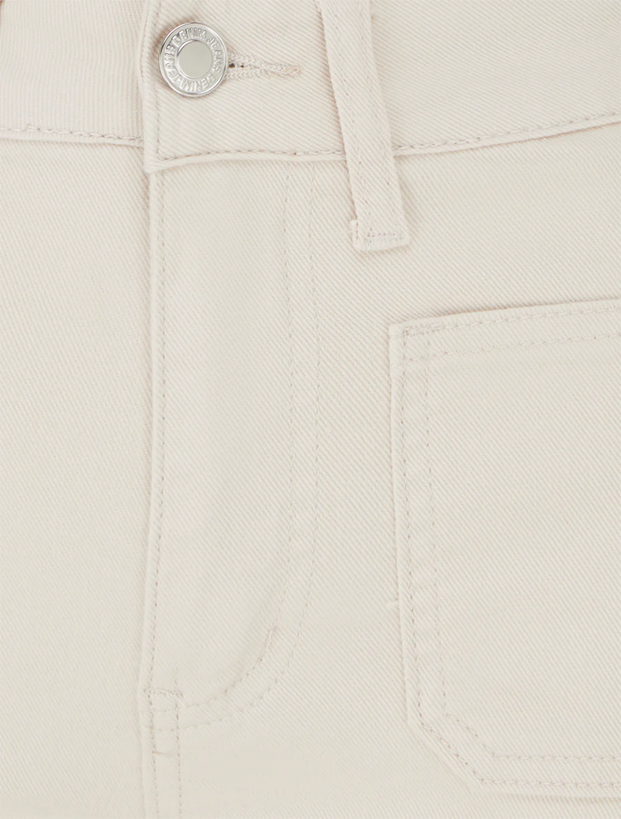 Jean met rechte snit en 4 zakken. - Beige - Image 3