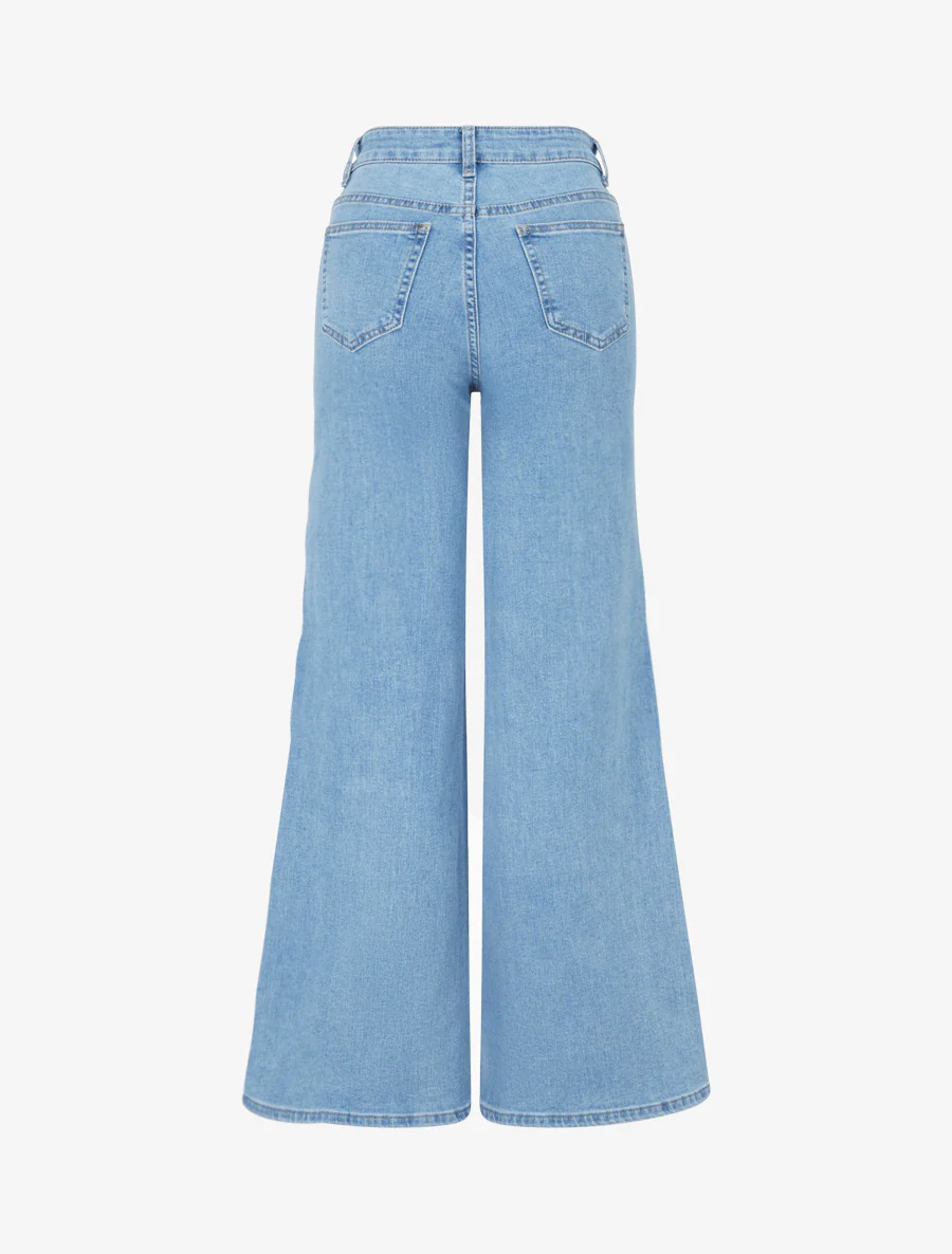 Jean met rechte snit en 4 zakken - Blauw - Image 2