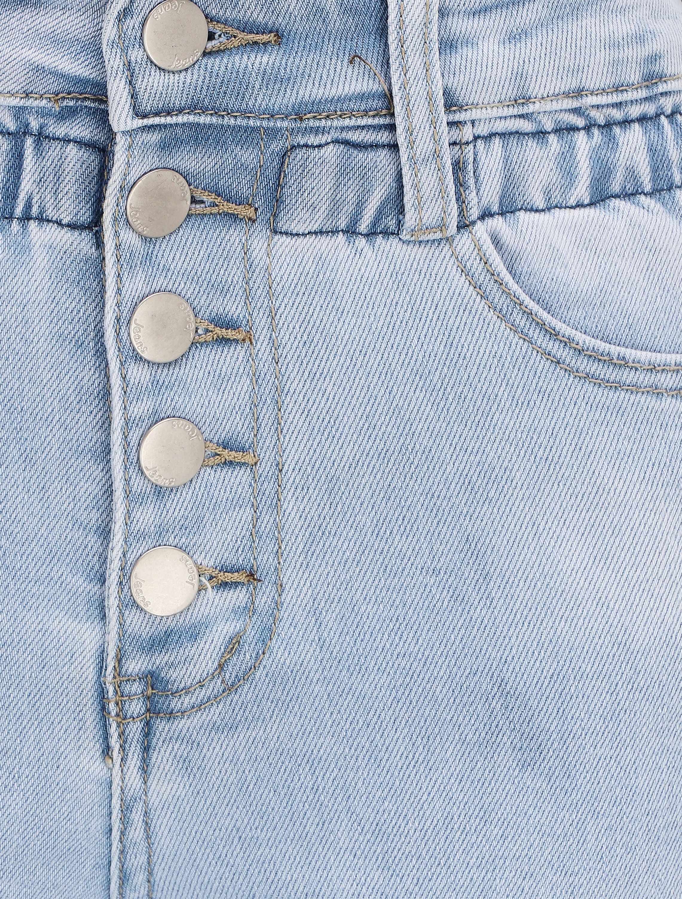 Jean met taille-empire en elastiek - Lichtblauw - Image 3
