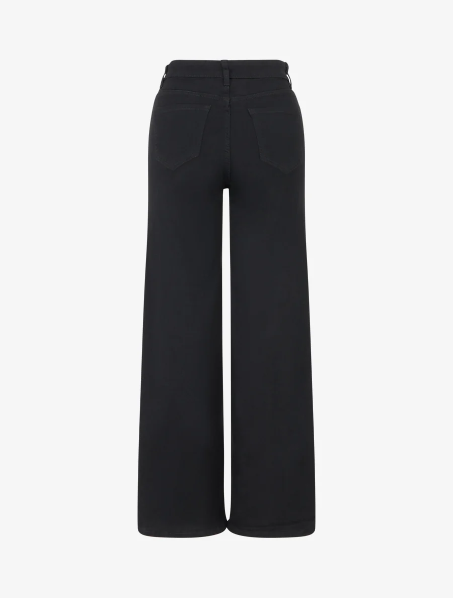 Jean met wijde pijpen en hoge taille - Zwart - Image 2