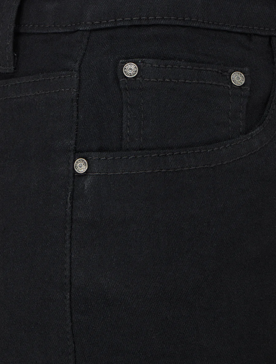 Jean met wijde pijpen en hoge taille - Zwart - Image 3