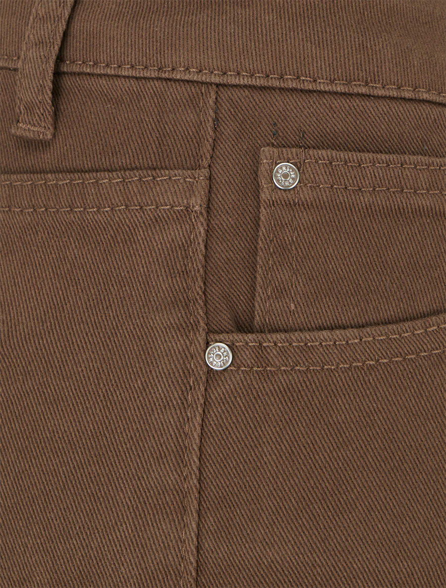 Jean met wijde pijpen en hoge taille - Bruin - Image 3