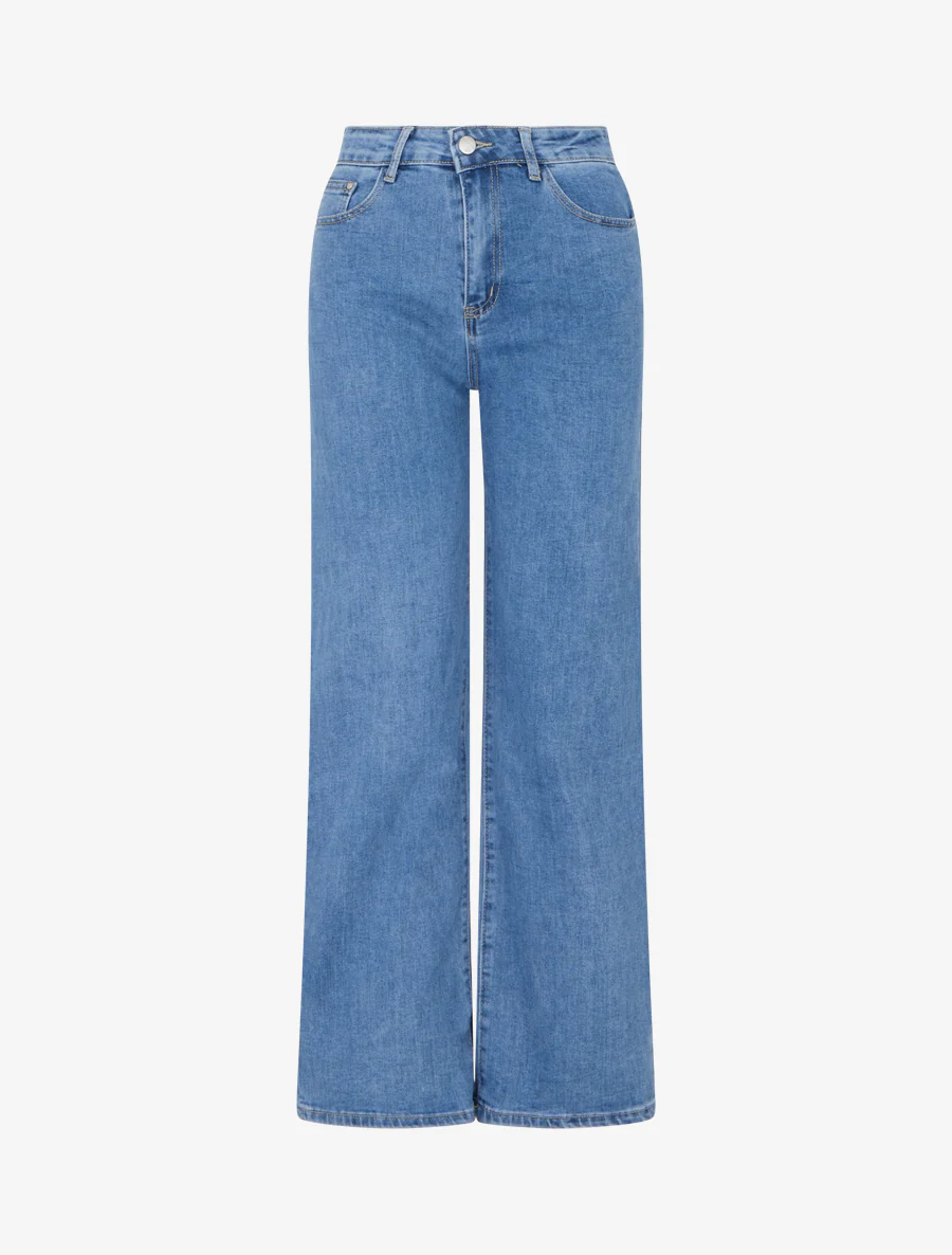 Jean met wijde pijpen in grote maat - Blauw
