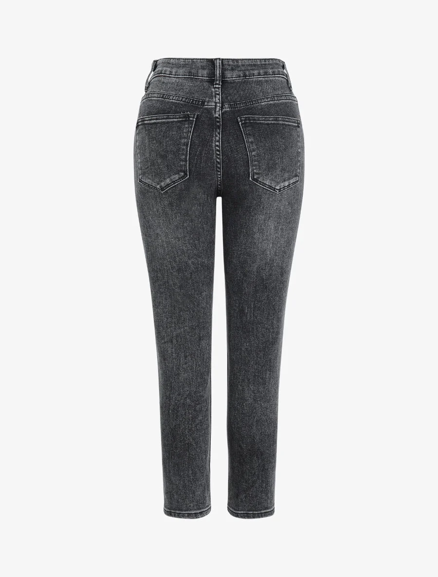 Jean mom 7/8 - Donkergrijs - Image 2