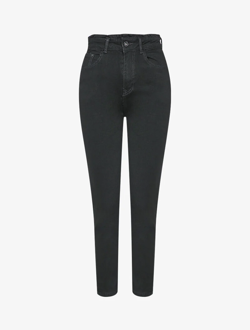 Jean met empire taille - Zwart
