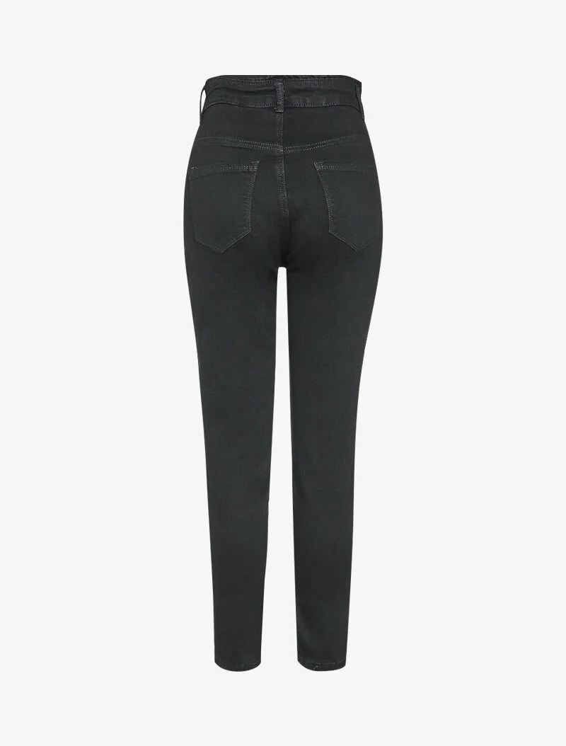 Jean met empire taille - Zwart - Image 2