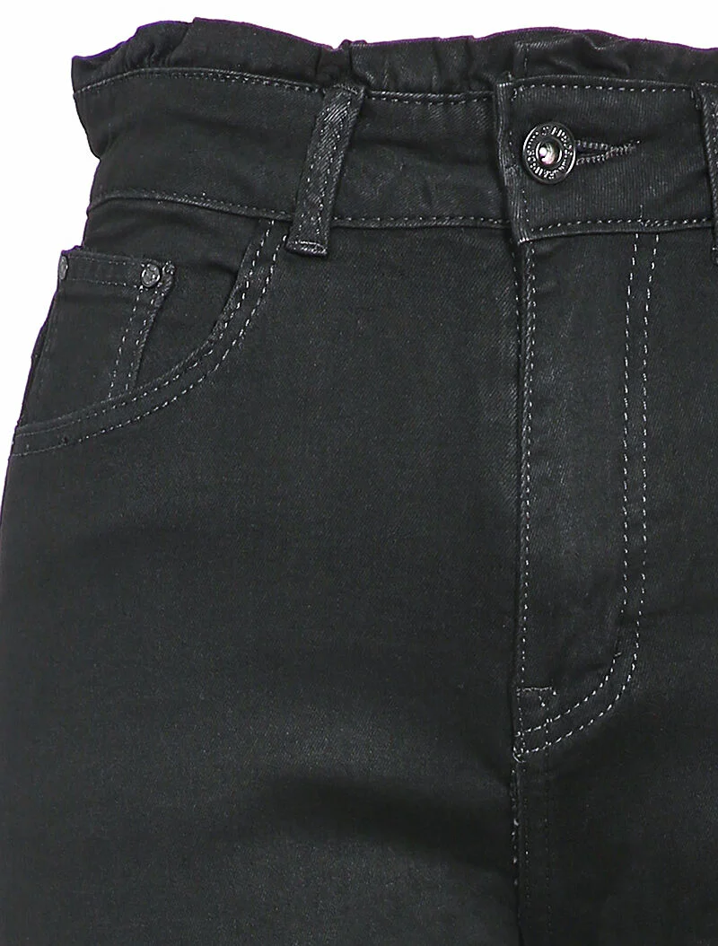 Jean met empire taille - Zwart - Image 3