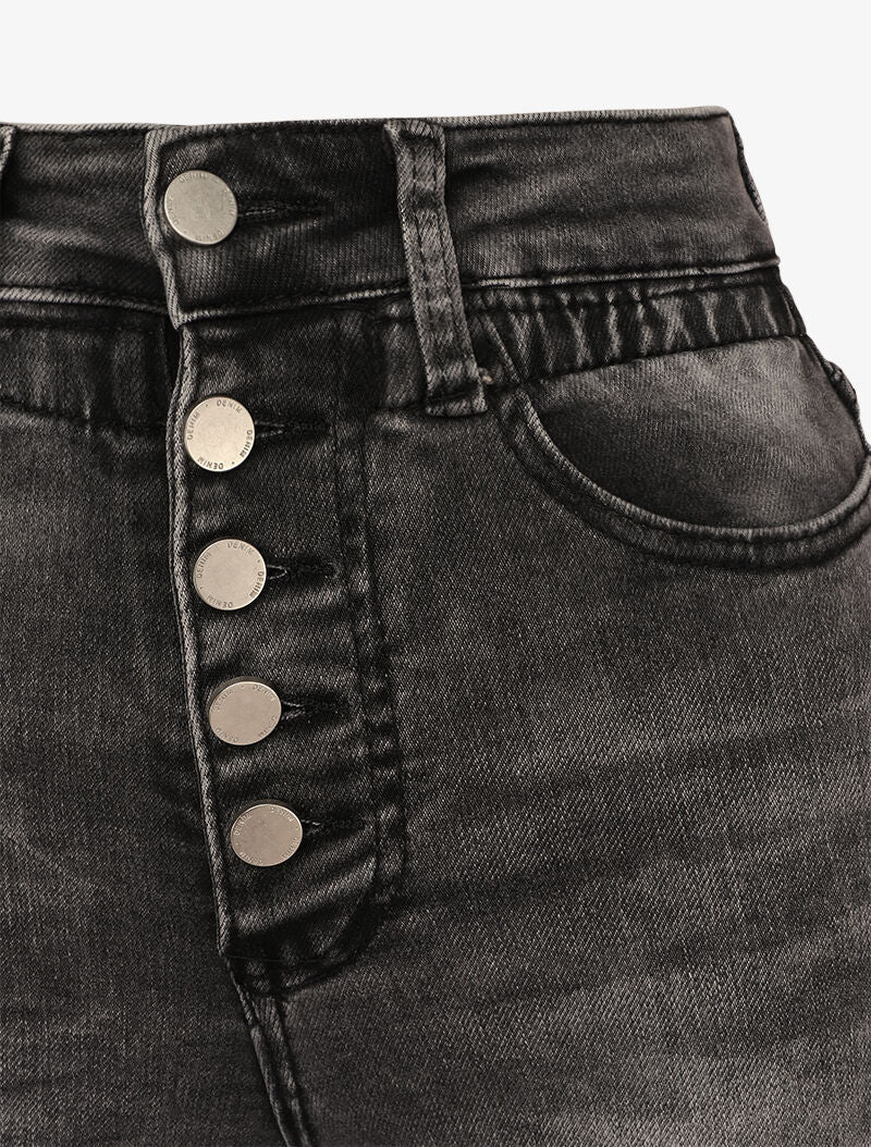 Jean papieren zak met empire taille gerimpeld - Donkergrijs - Image 3