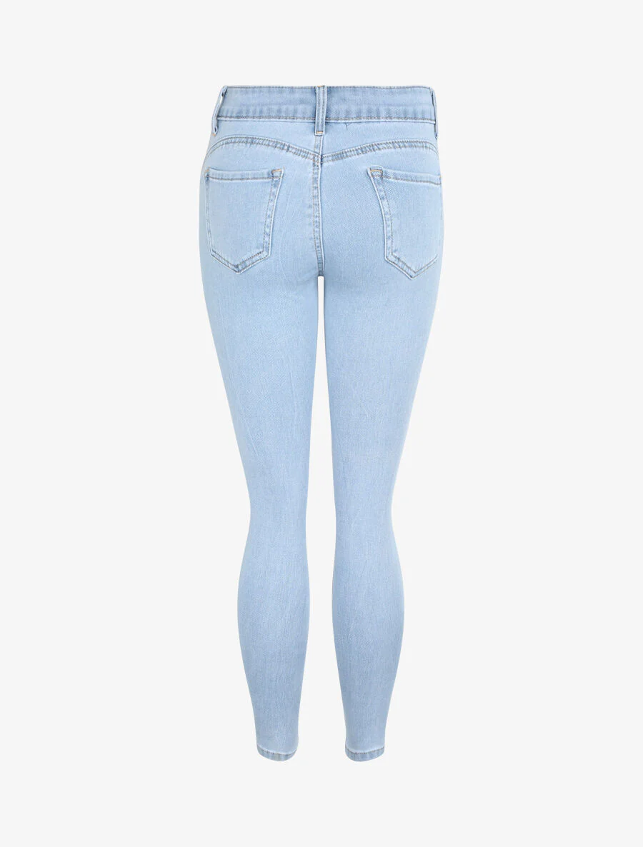 Jean push up met hoge taille - Blauw - Image 2