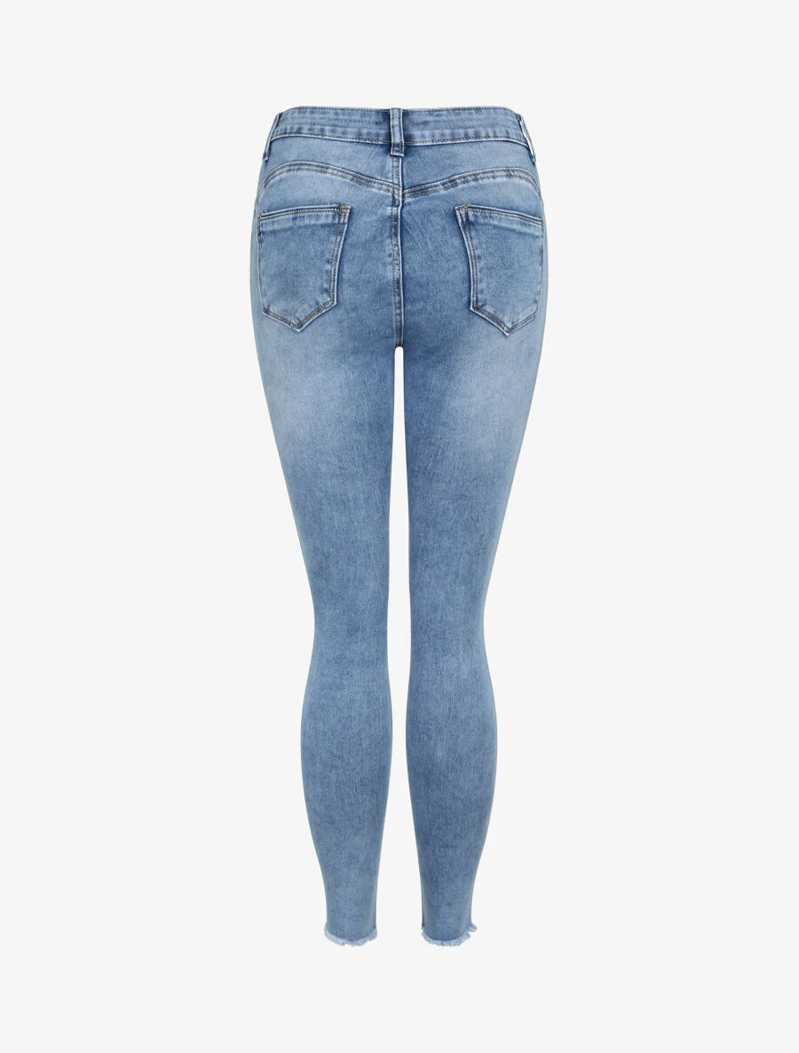 Jean push up met scherpe zoom - Lichtblauw - Image 2