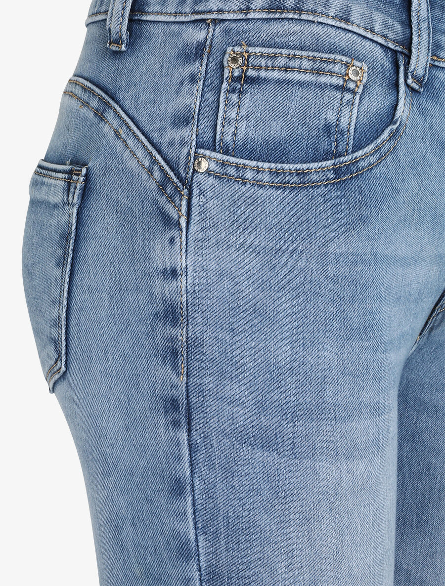 Jean push up met scherpe zoom - Lichtblauw - Image 3