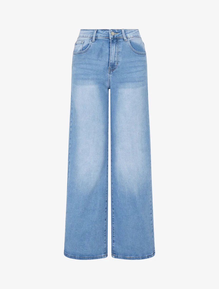 Jean push-up wijde pijp - Lichtblauw