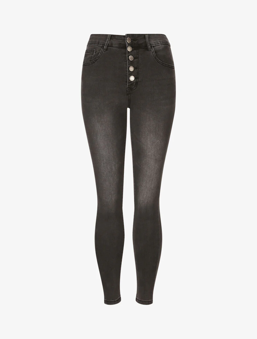 Skinny jeans 7/8 - Donkergrijs