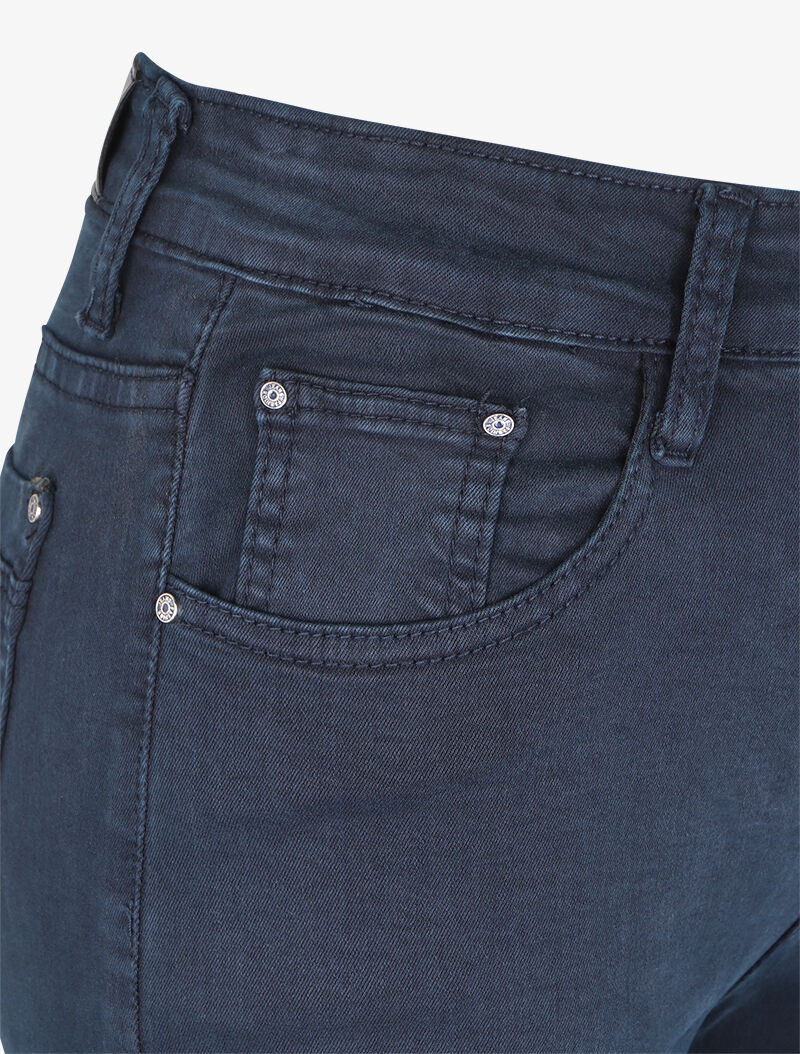Hoge taille effen skinny jeans - Blauw - Image 3