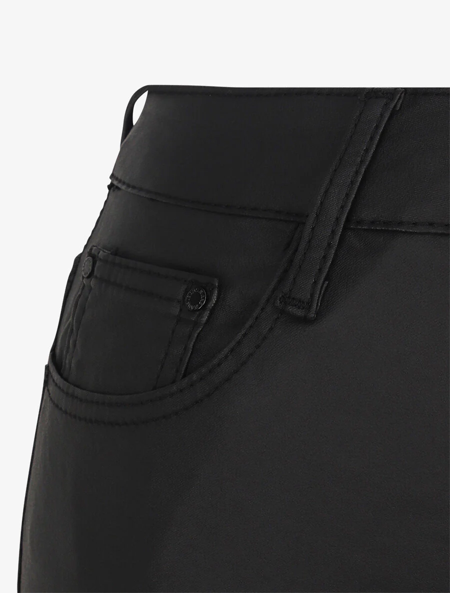 Skinny gecoate high-waist jeans - Zwart - Image 3