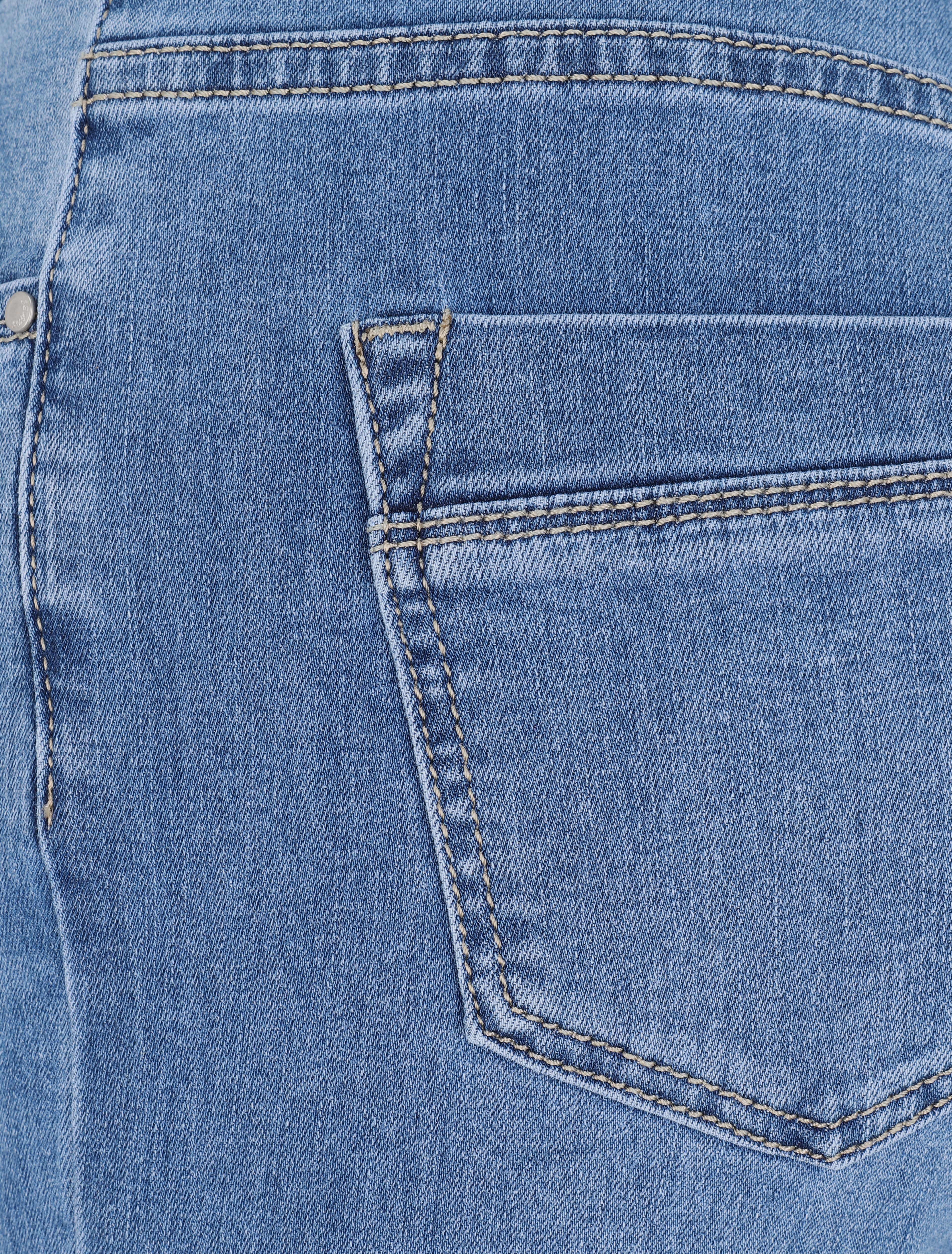 Skinny jeans met hoge taille en gewassen - Lichtblauw - Image 3