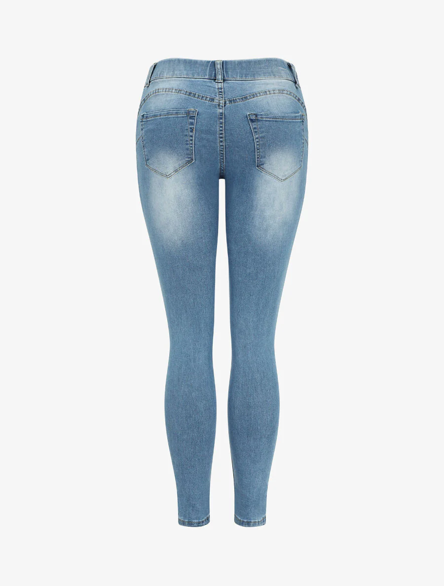 Skinny jeans met push-up effect - Blauw denim - Image 2